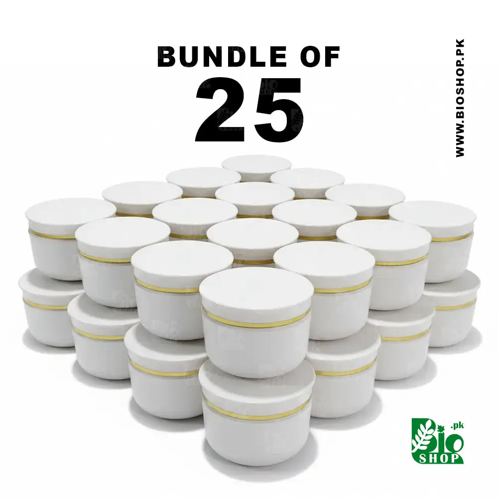 100ml Premium White Cosmetic Jar with Flared Overhanging Lid & Inner Seal