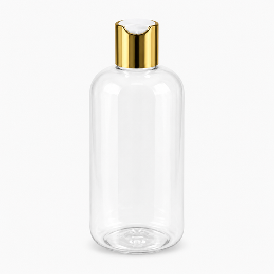 300ml_Black_PET_Bottle_with_White_Flip_Top_Cap