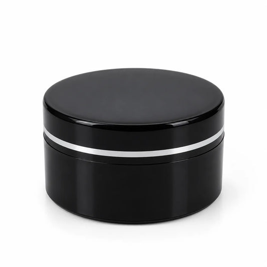 30gm empty black plastic jar for face cream, balm, scrub and skincare products