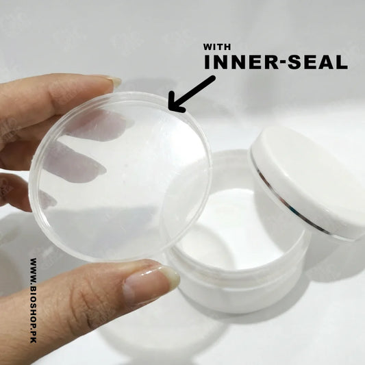 30gm Luxury Double Wall Cosmetic Cream Jar with Silver Accent