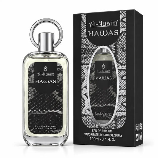 Al-Nuaim Hawas Eau De Parfum 100ml on white background