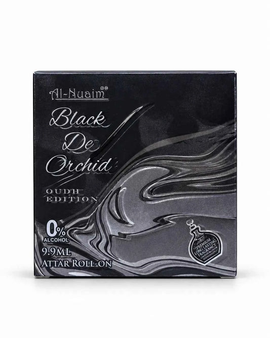 Al-Nuaim Black De Orchid Oudh Edition Attar Roll-On 9.9ml (Premium Series)