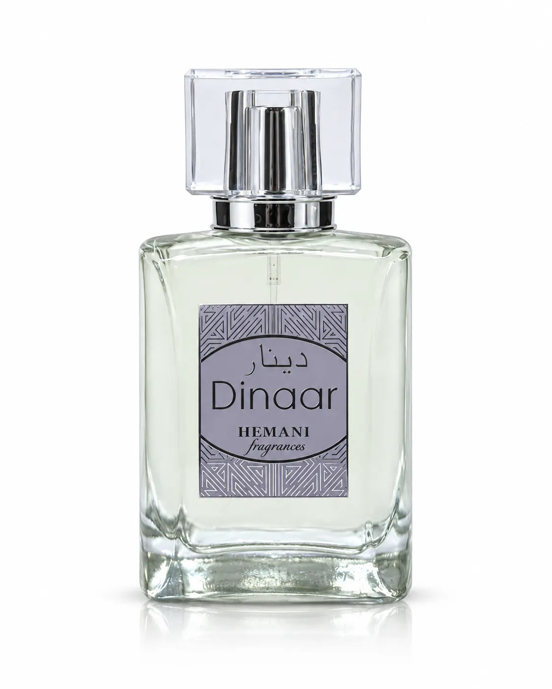 Hemani Dinar Eau De Toilette 100ml bottle with patterned box on white background