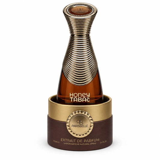 ParisBelle Honey Tabac 100ml perfume bottle on white background