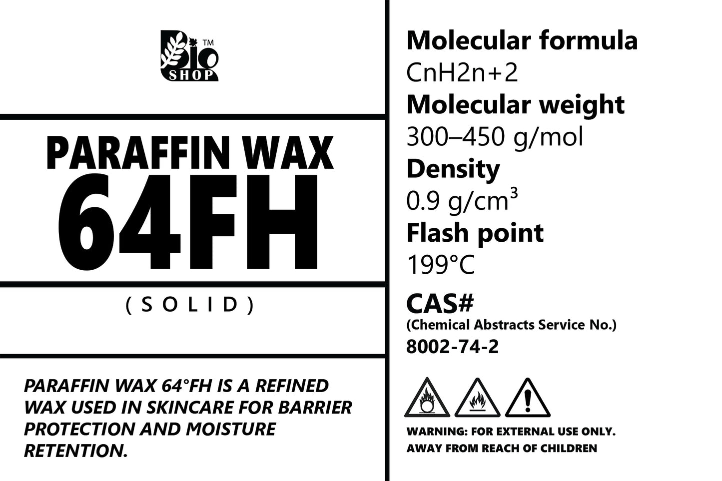 Paraffin Wax 64fh - BioShop™ Pakistan