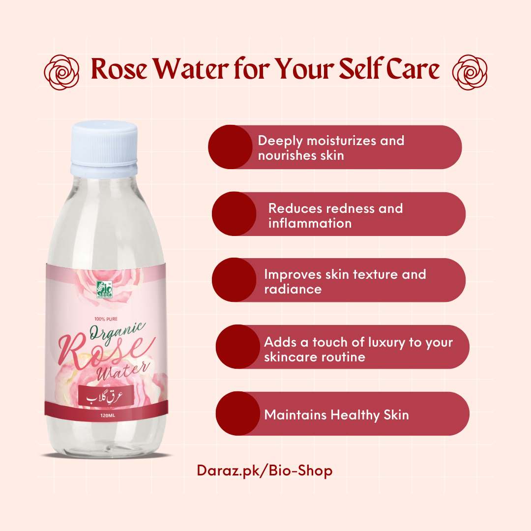Organic Rose water - BioShop™ Pakistan