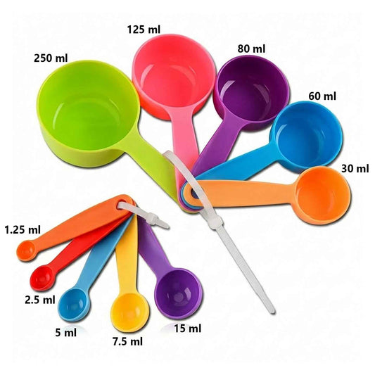 Measuring Spoons & Cups Set (10-Piece) | Accurate DIY & Kitchen Measuring Tools