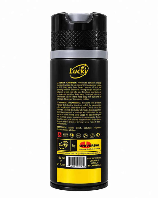 Lucky Black Perfumed Body Spray 150ml