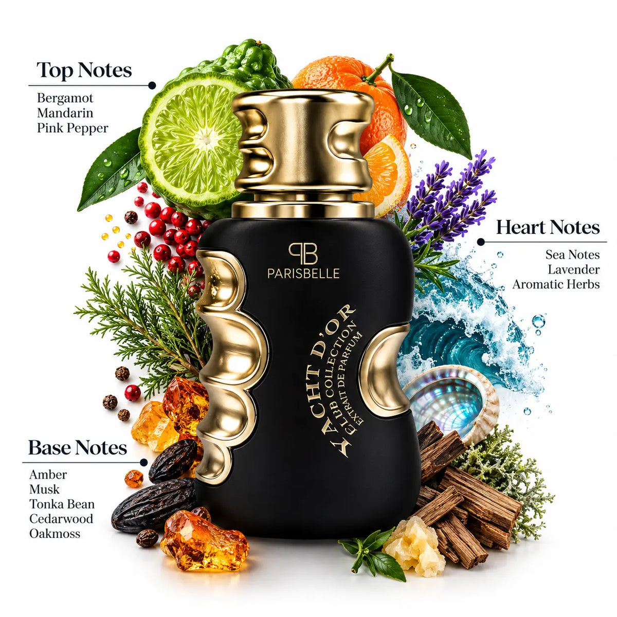 Seafoam Noir Parisbelle premium perfume gift presentation