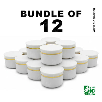 100ml Premium White Cosmetic Jar with Flared Overhanging Lid & Inner Seal