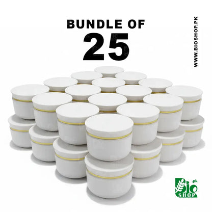 100ml Premium White Cosmetic Jar with Flared Overhanging Lid & Inner Seal