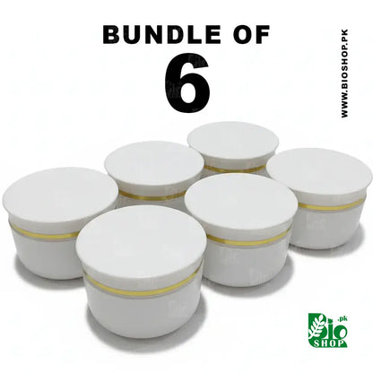 100ml Premium White Cosmetic Jar with Flared Overhanging Lid & Inner Seal