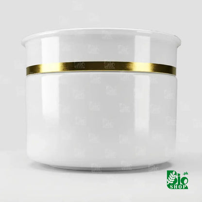 100ml Premium White Cosmetic Jar with Flared Overhanging Lid & Inner Seal