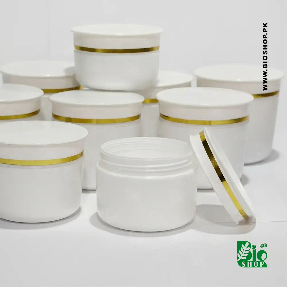 100ml Premium White Cosmetic Jar with Flared Overhanging Lid & Inner Seal