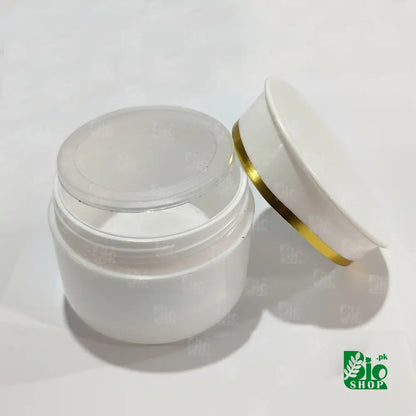 100ml Premium White Cosmetic Jar with Flared Overhanging Lid & Inner Seal
