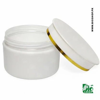 100ml Premium White Cosmetic Jar with Flared Overhanging Lid & Inner Seal