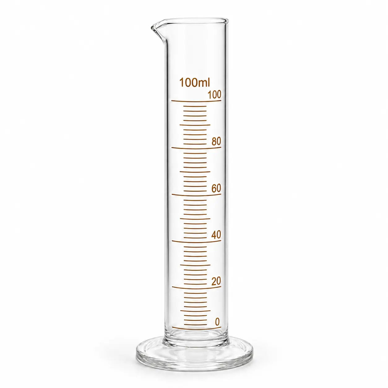 100ml glass graduated measuring cylinder for perfume making, cosmetic formulation and laboratory use