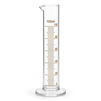 100ml glass graduated measuring cylinder for perfume making, cosmetic formulation and laboratory use