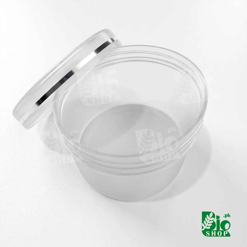 50ml Empty Cosmetic Plastic Jar with Inner Lid – White & Translucent