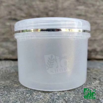 50ml Empty Cosmetic Plastic Jar with Inner Lid – White & Translucent