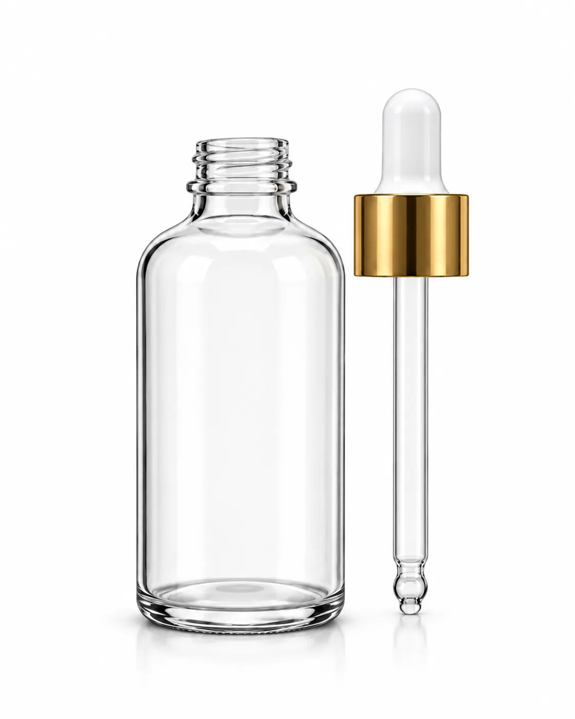 100ml amber and clear dropper bottle