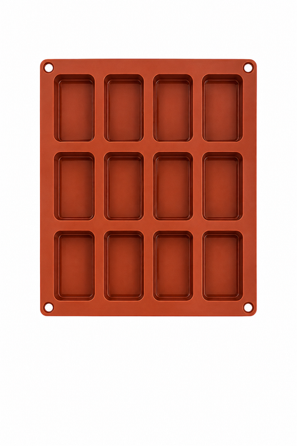 12 Cavity Rectangle Silicone Soap Mold 