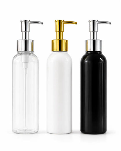 150ml Clear Lock Pump Bottle with Gold Pump for Lotion and Skincare Packaging