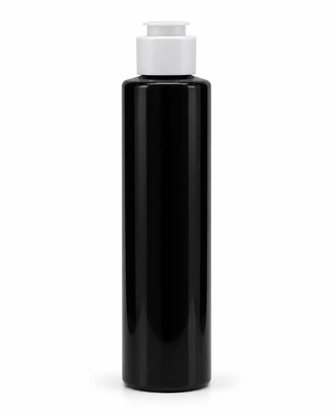 150ml black flip top cosmetic bottle for shampoo and lotion