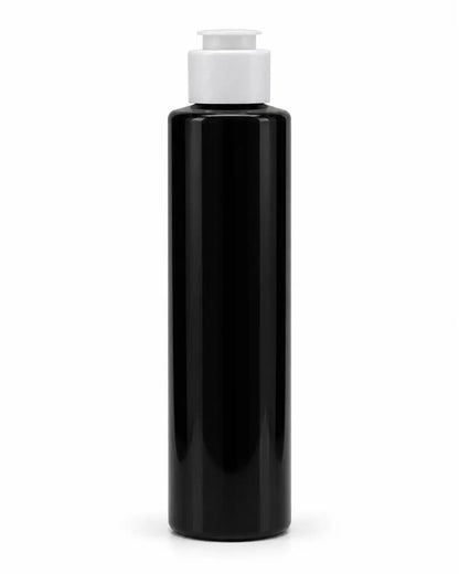 150ml black flip top cosmetic bottle for shampoo and lotion