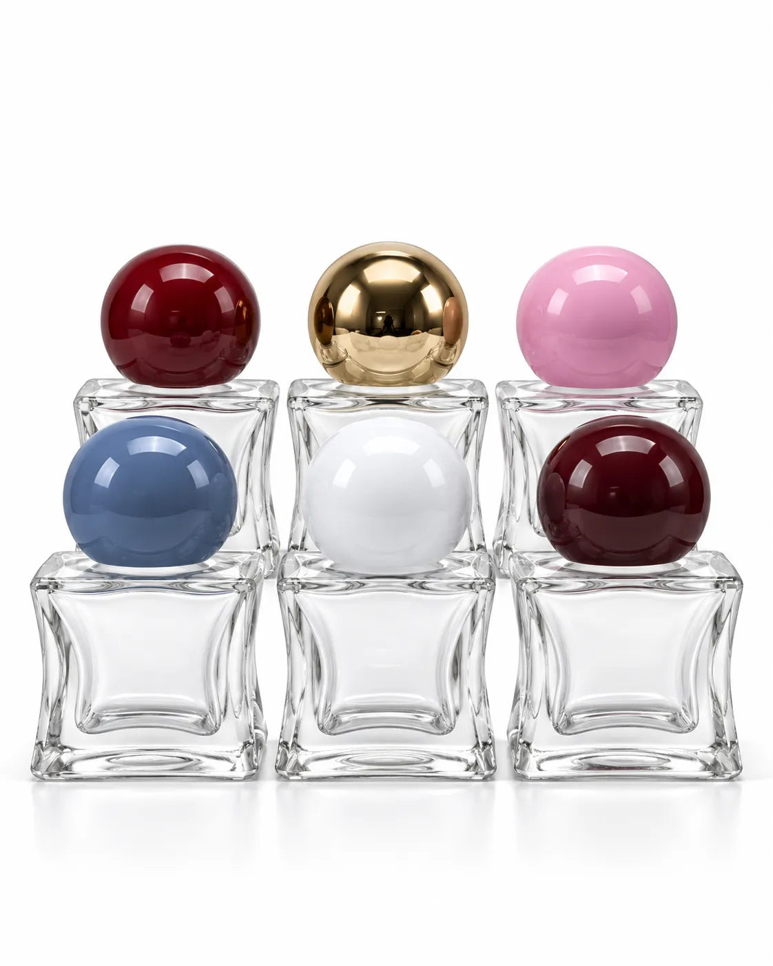 15ml clear glass perfume bottles with colorful round ball caps – Bio Shop™ Pakistan