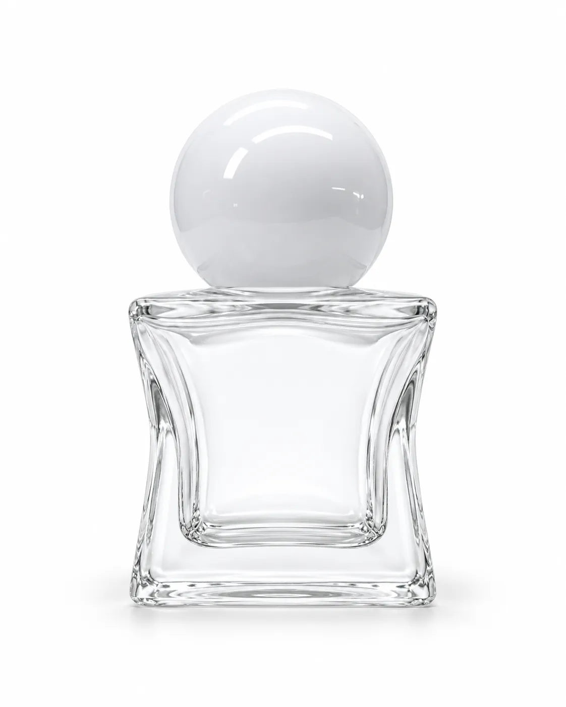 15ml empty perfume glass bottle with white spherical cap