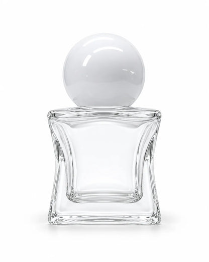 15ml empty perfume glass bottle with white spherical cap