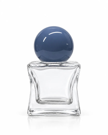 15ml transparent perfume bottle with blue round ball cap

