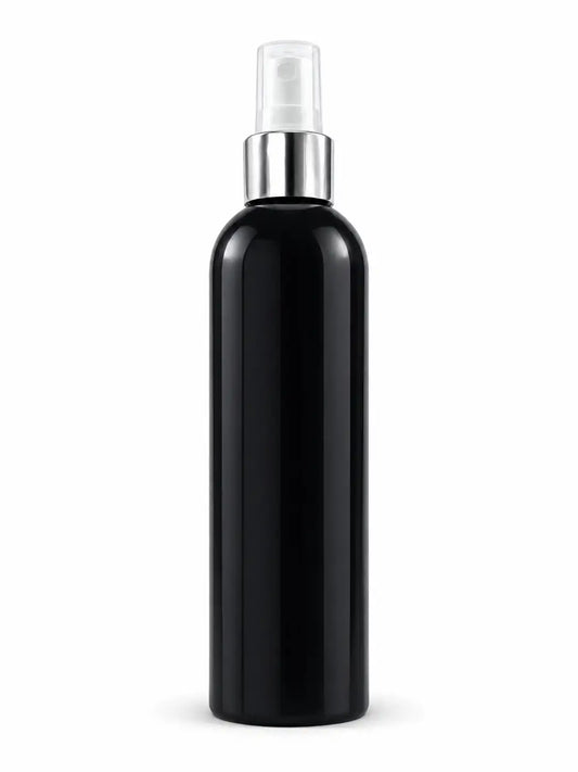 250mlblackfinemistspraybottlewithsilvercollar
