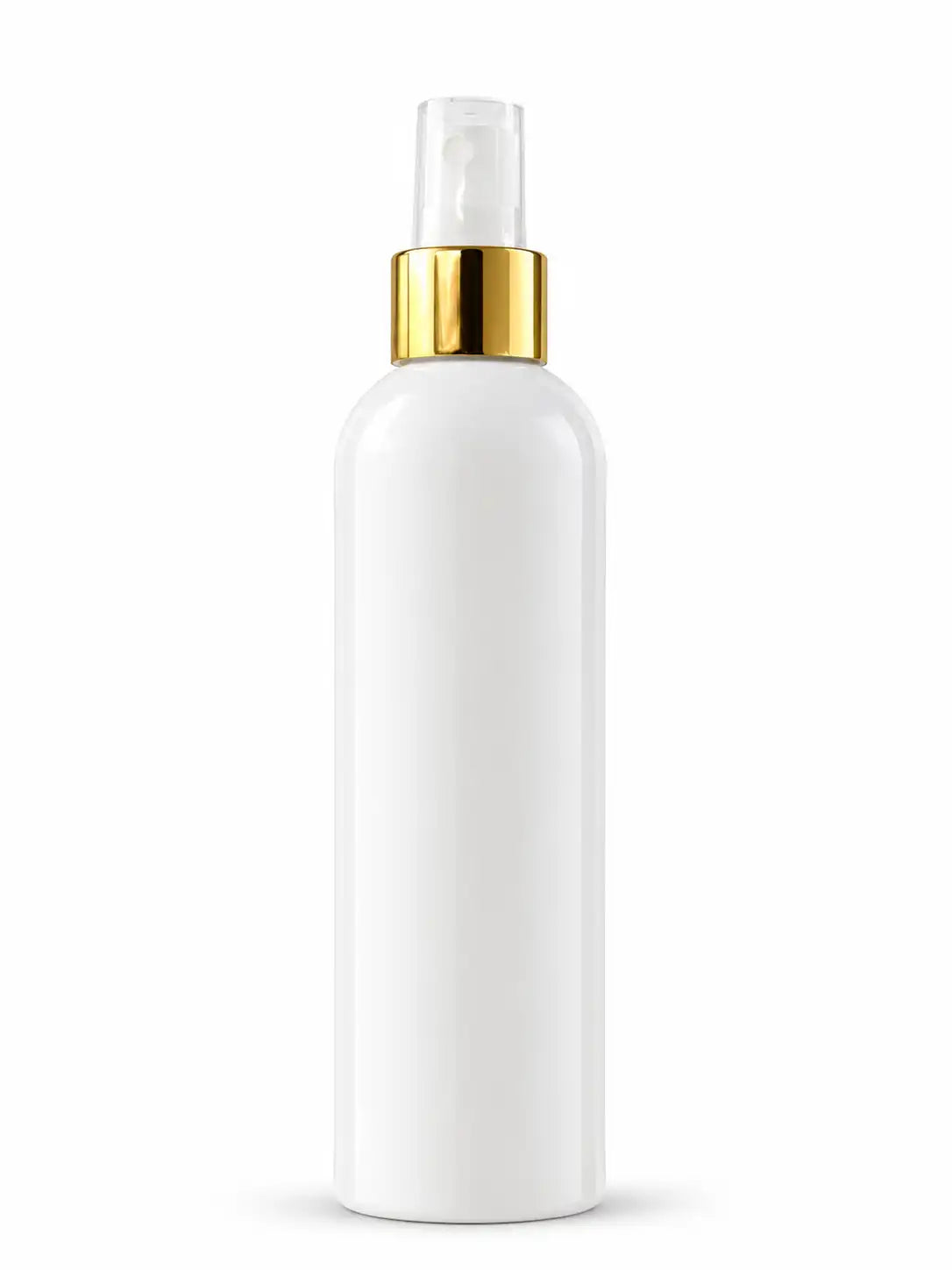 250ml clear fine mist spray bottle with silver collar