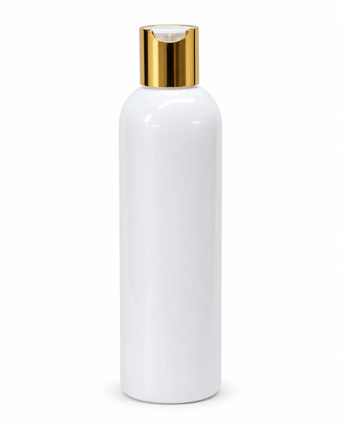 250ml black press top bottle with gold cap for shampoo and lotion packaging