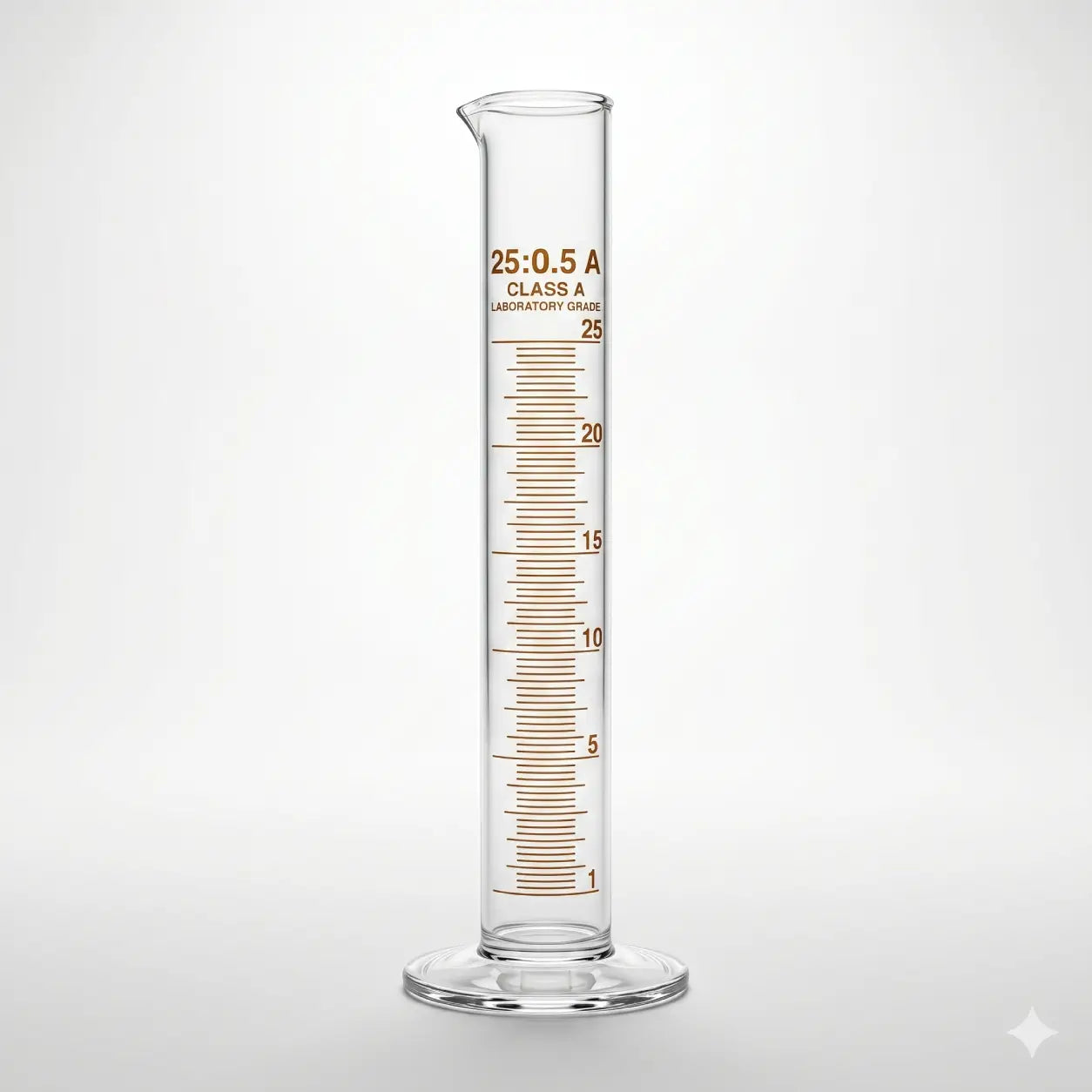 25ml glass measuring cylinder with graduation marks for perfume, essential oils and cosmetic recipes