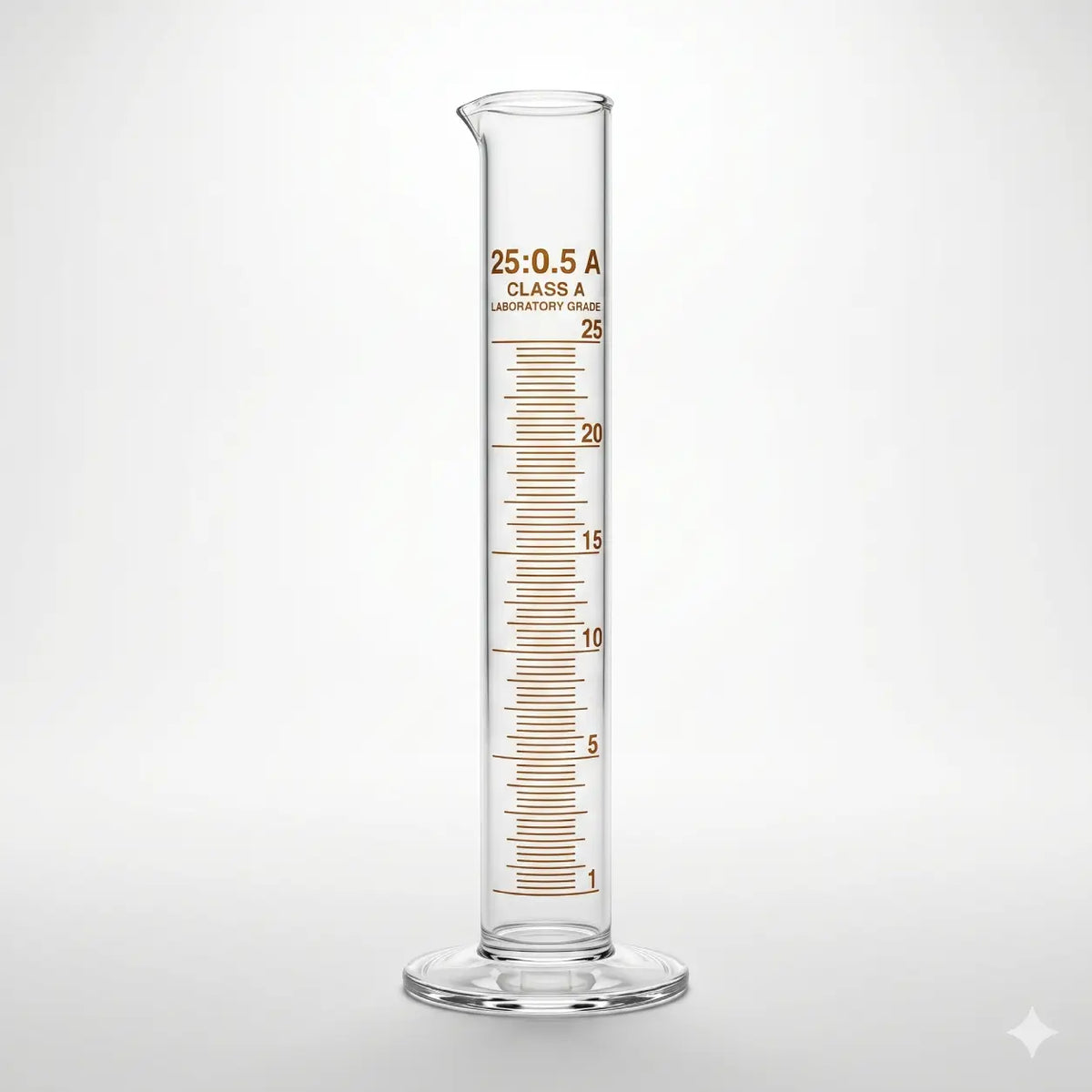 25ml glass measuring cylinder with graduation marks for perfume, essential oils and cosmetic recipes