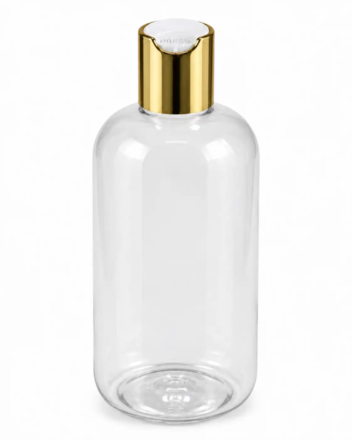 300ml Black PET Bottle with White Flip Top Cap