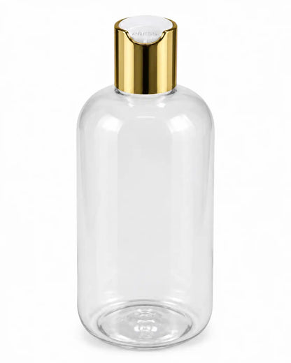 300ml Black PET Bottle with White Flip Top Cap