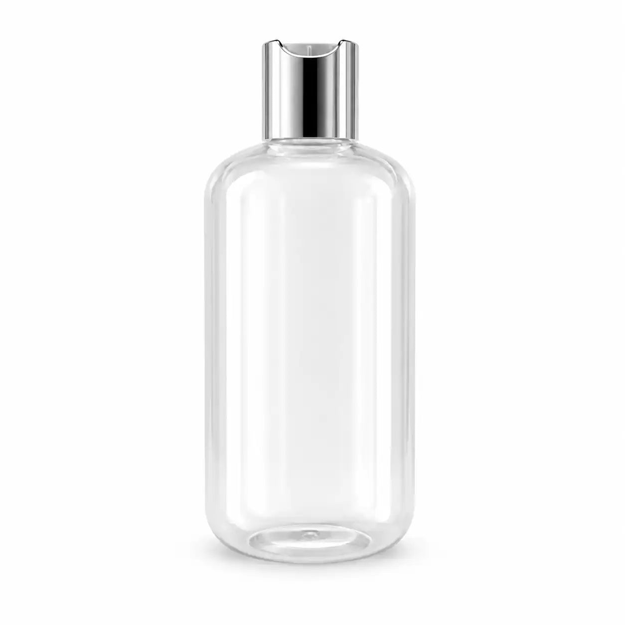 300ml Clear PET Bottle with Gold Press Top Cap for Cosmetic Packaging