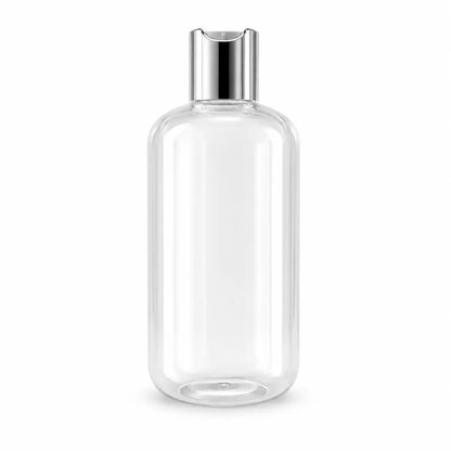 300ml Clear PET Bottle with Gold Press Top Cap for Cosmetic Packaging