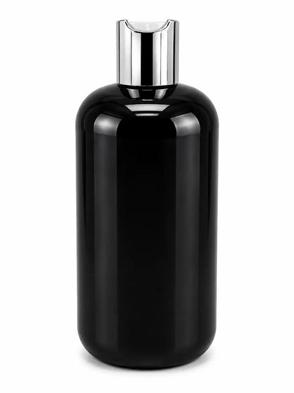 300ml Clear PET Bottle with Silver Press Top Cap