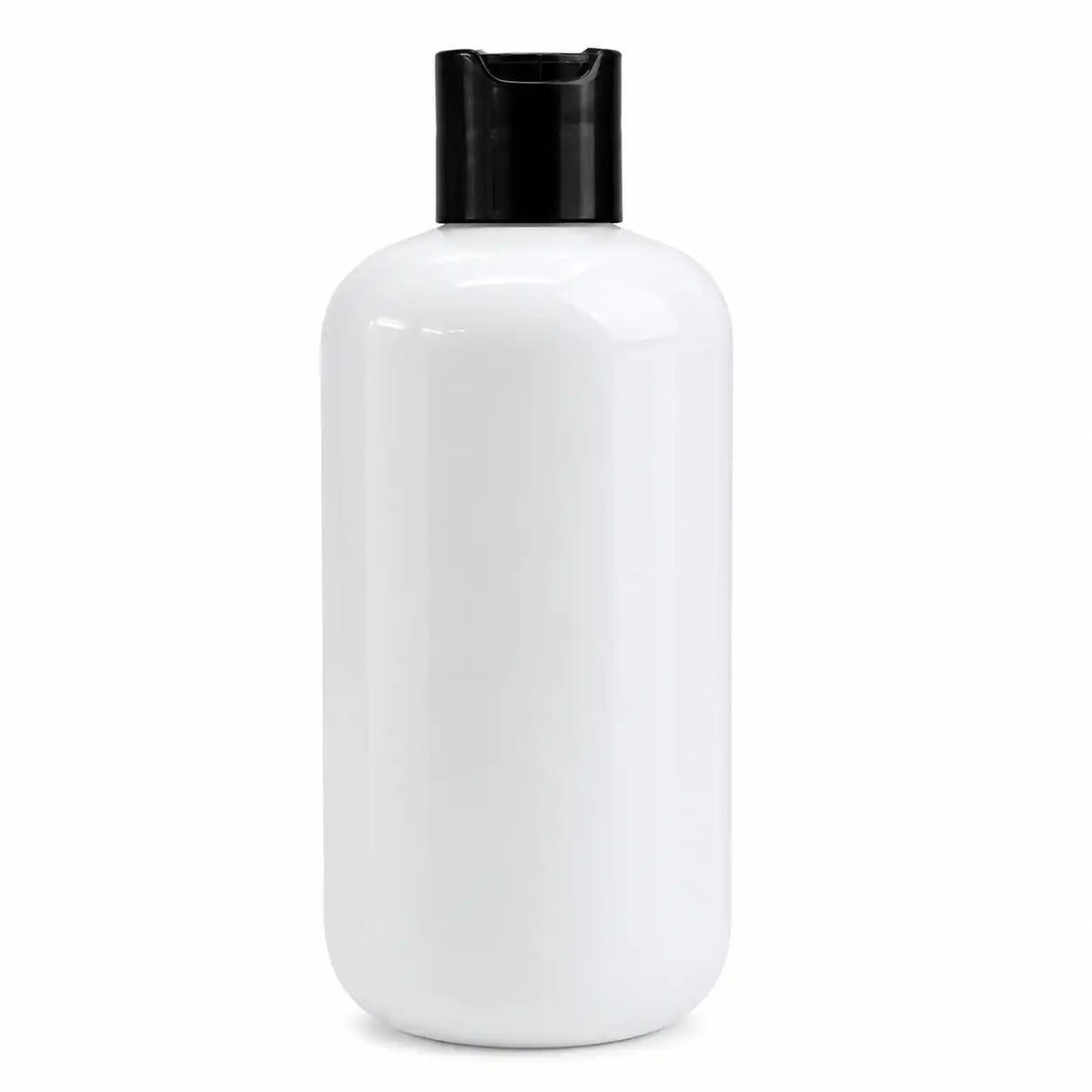 300ml White PET Bottle with Black Cap for Cosmetic Packaging
