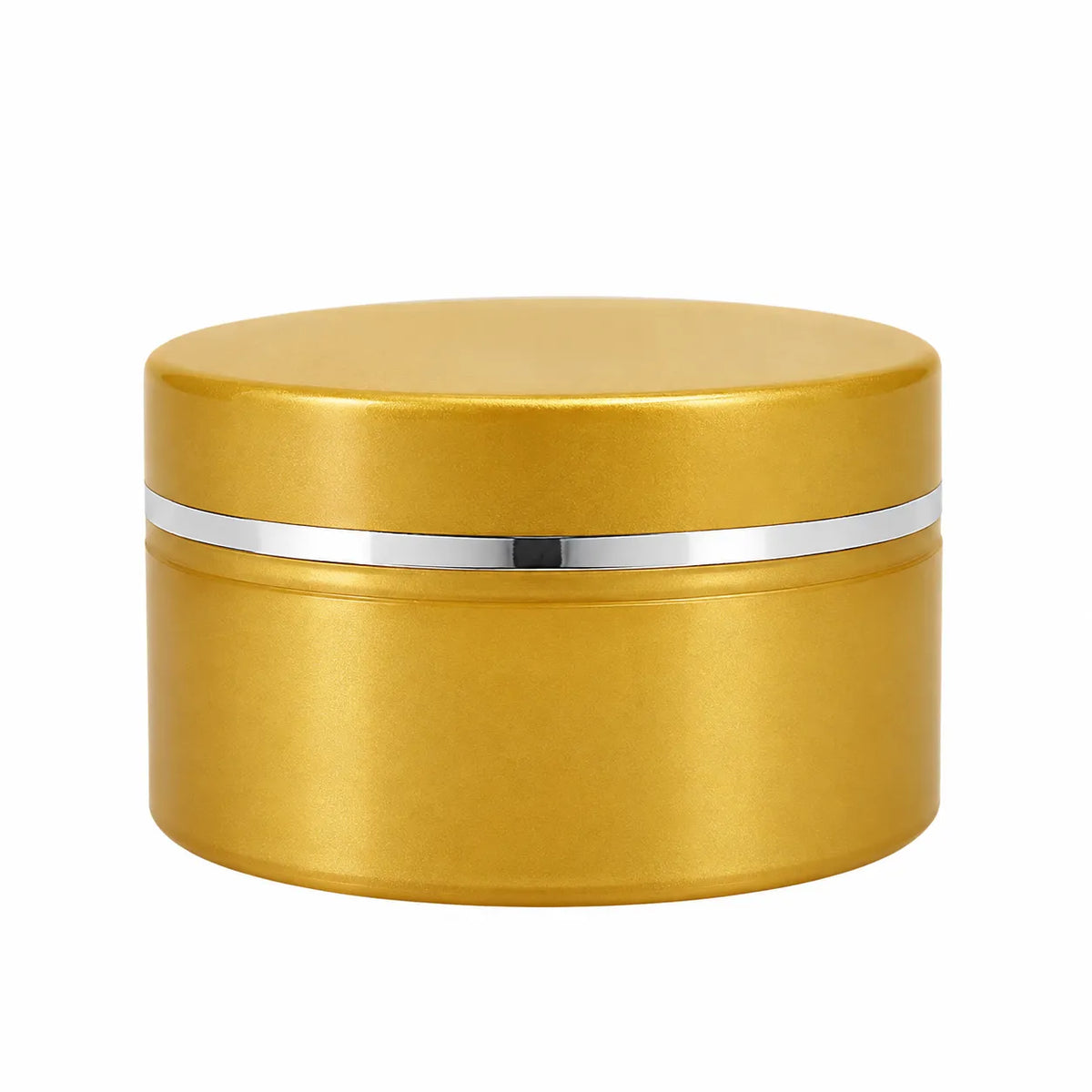 30gm GOLDEN cosmetic container with wide mouth and silver accent for DIY cosmetics