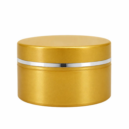 30gm GOLDEN cosmetic container with wide mouth and silver accent for DIY cosmetics