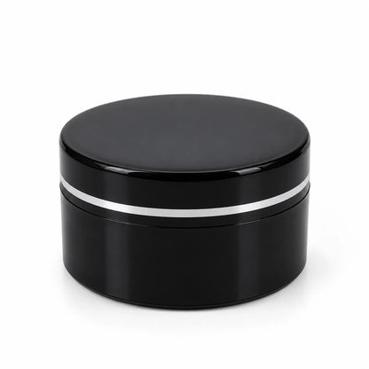 30gm empty black plastic jar for face cream, balm, scrub and skincare products