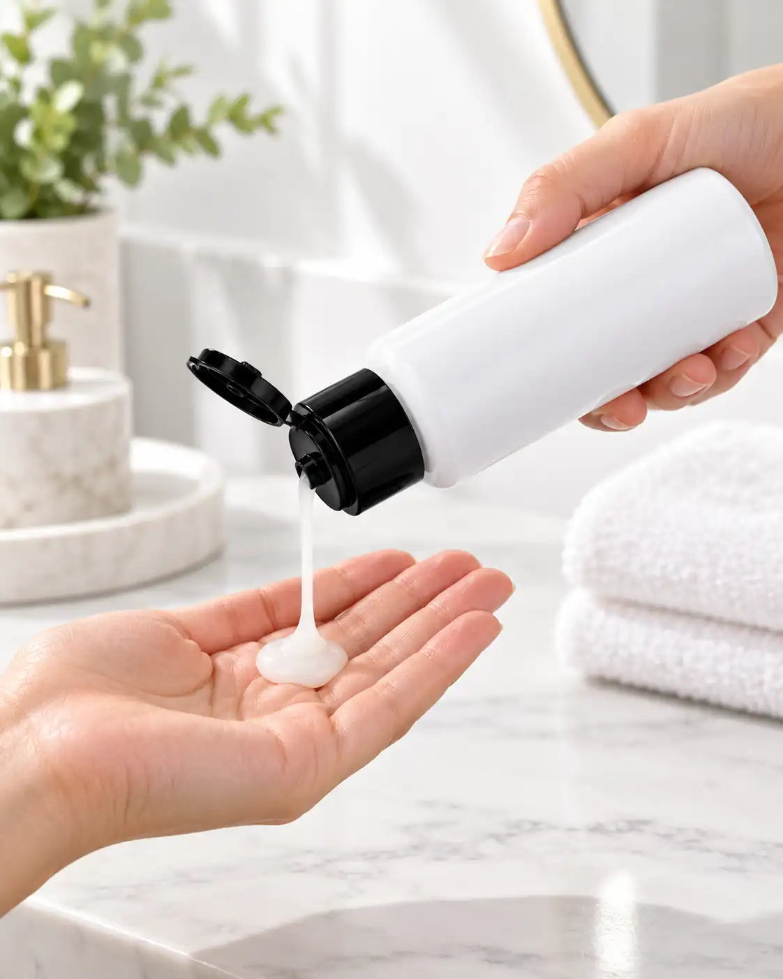 50ml flip top bottle for shampoo and lotion