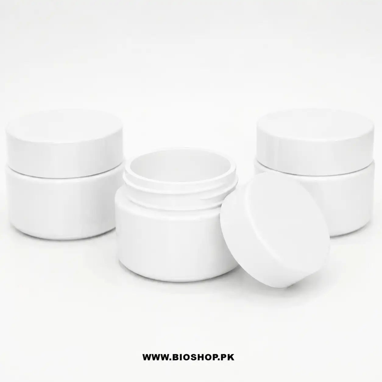 50g White Cosmetic Jar Double-Walled Protection for Skincare and Cosmetic Formulations