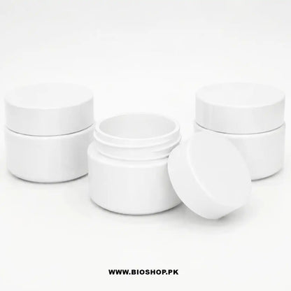 50g White Cosmetic Jar Double-Walled Protection for Skincare and Cosmetic Formulations